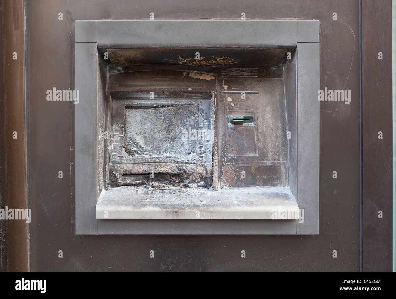 Cash machine atm vandalisés Banque D'Images
