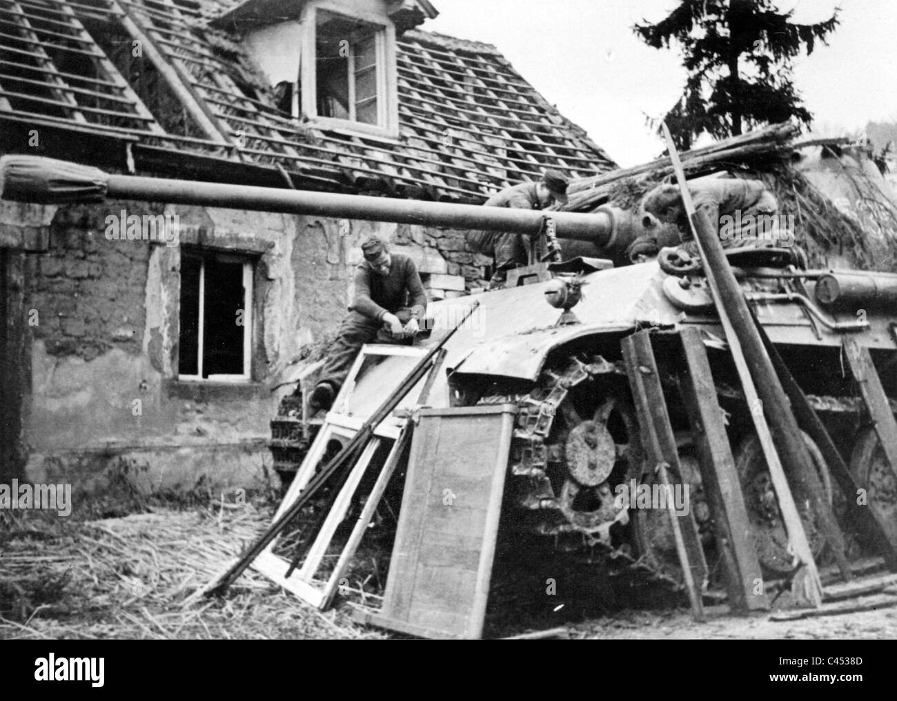 German Panzer V 'Panther' dans les Vosges, 1944 Banque D'Images
