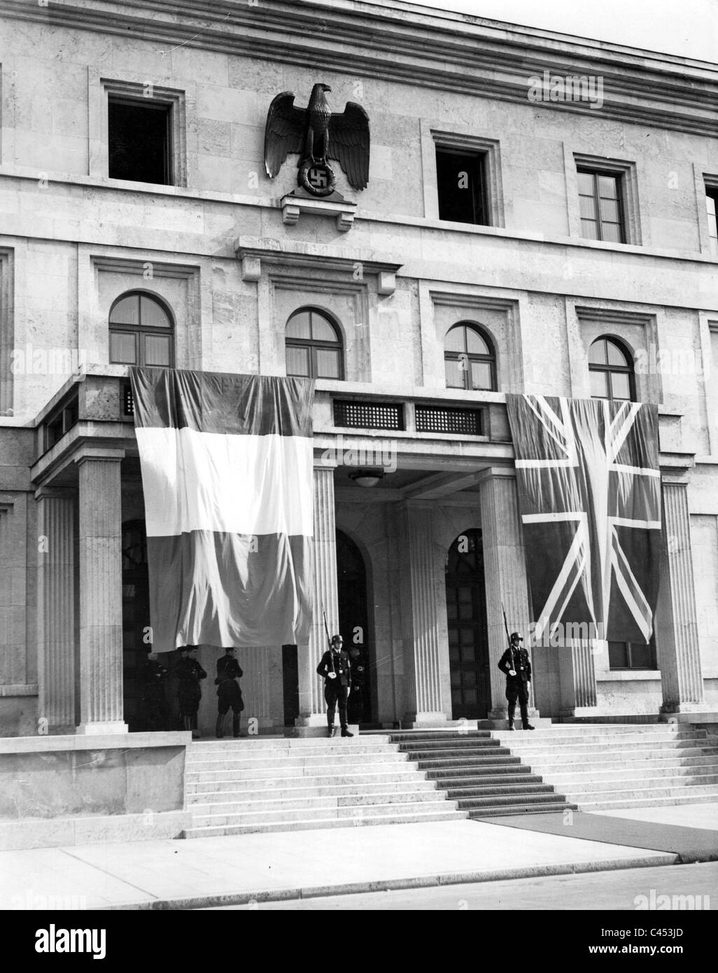 L 'Braune Haus' (Brown House) au cours de la Conférence de Munich, 1938 Banque D'Images