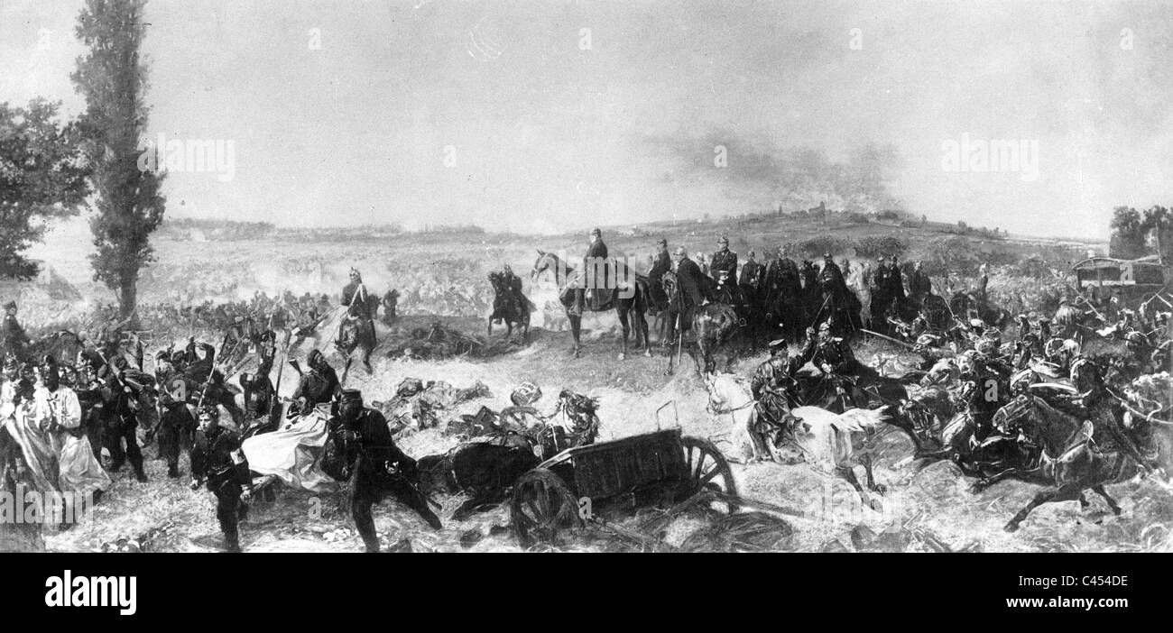 Les Prussiens lors de la bataille de Koeniggraetz, 1866 Banque D'Images