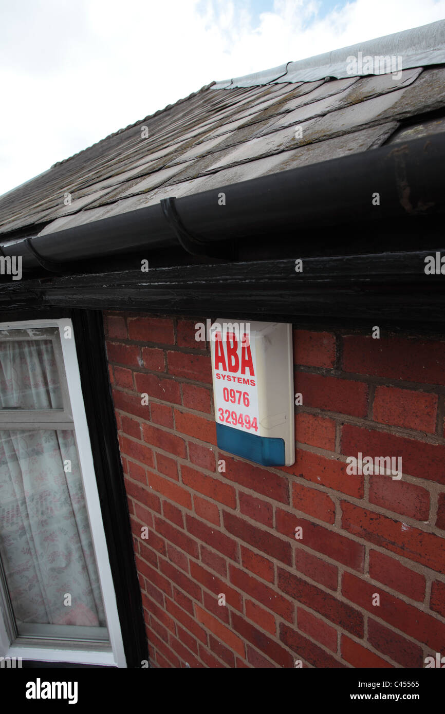 Système d'alarme dans les combles d'une maison Banque D'Images