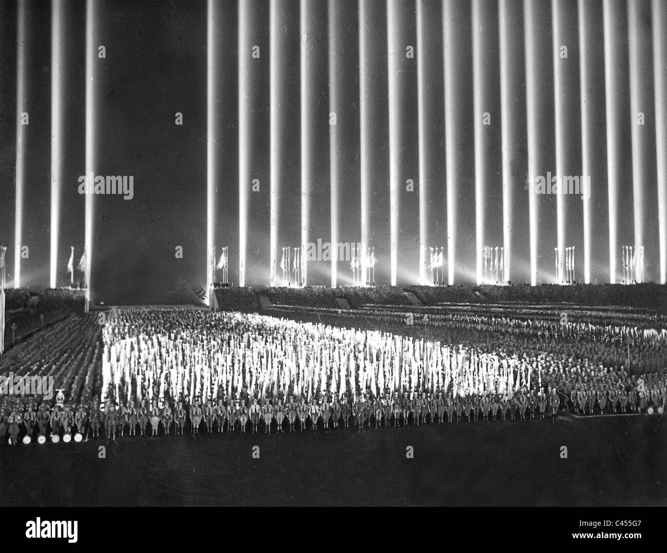 Cathédrale de lumière pendant le parti nazi Rally, 1937 Banque D'Images