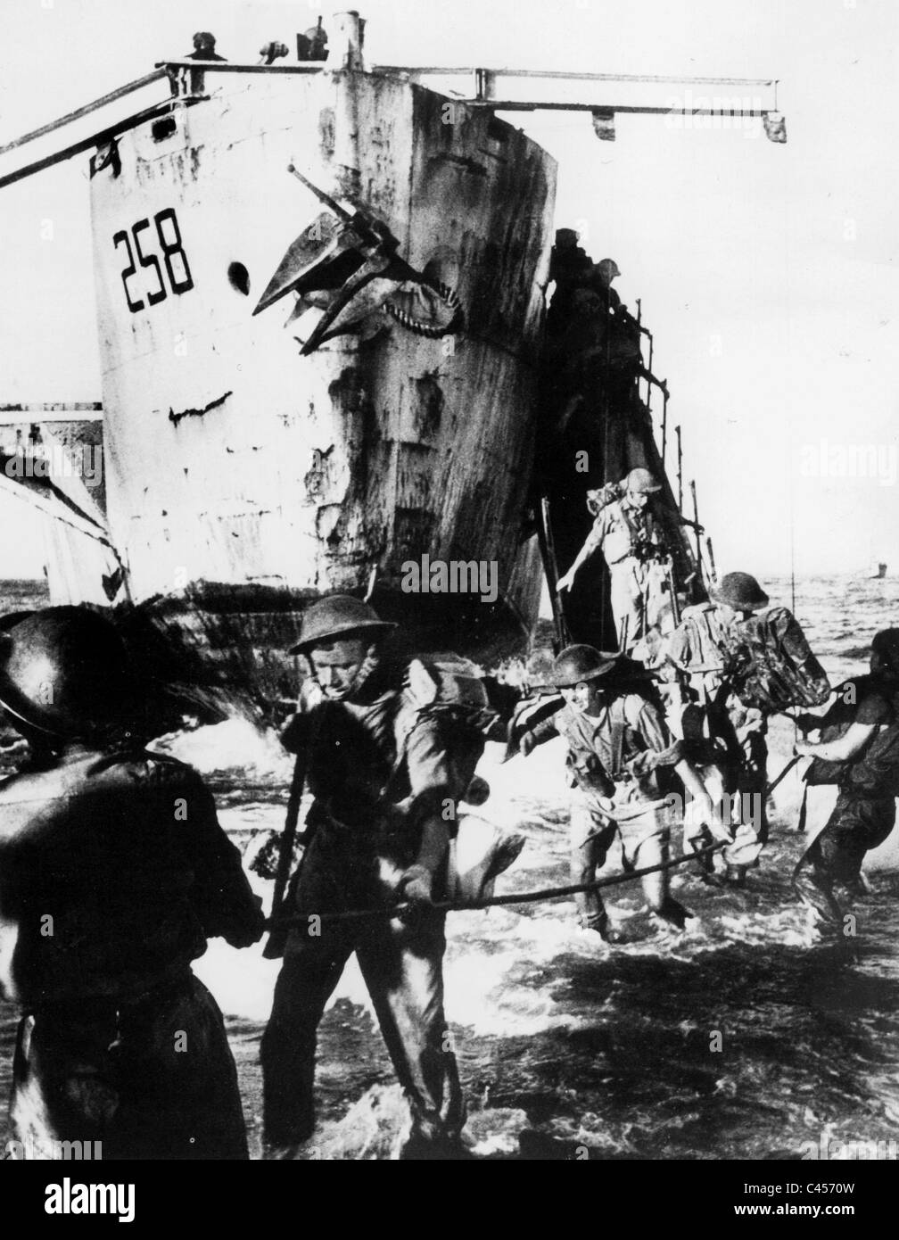Débarquement de troupes britanniques en Sicile, 1943 Banque D'Images