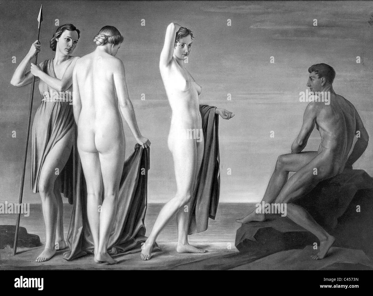 Adolf Ziegler, "Le jugement de Paris" Banque D'Images