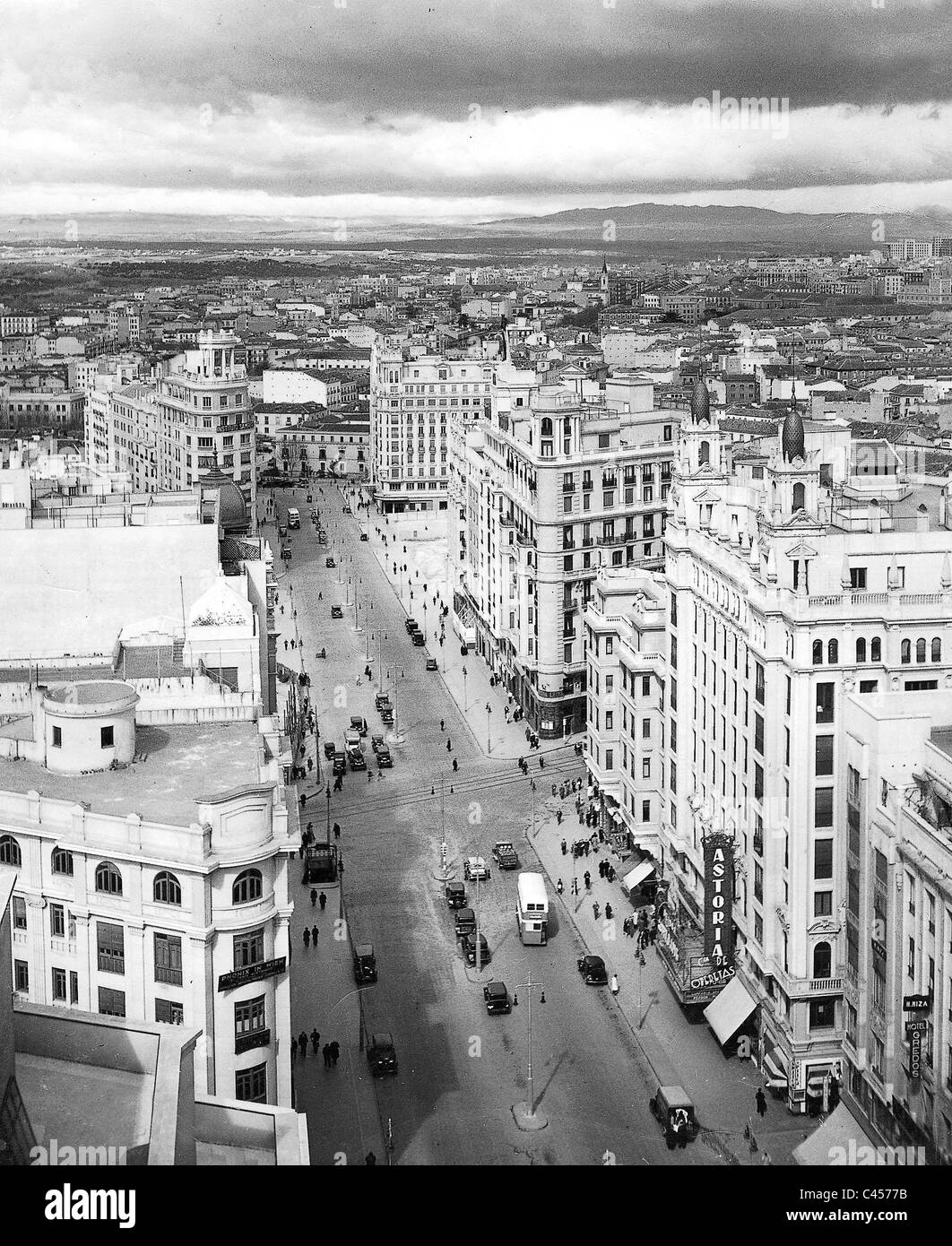 Vue de Madrid, 1936 Banque D'Images