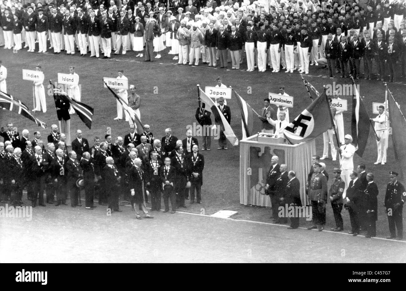 Ouverture des Jeux Olympiques d'été, 1936 Banque D'Images