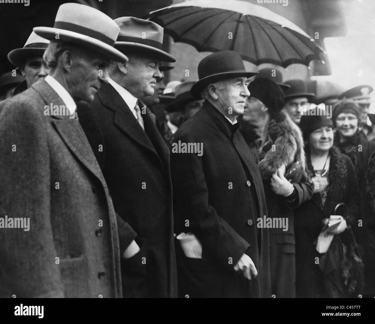Henry Ford, Herbert C. Hoover et Thomas Alva Edison, 1929 Banque D'Images