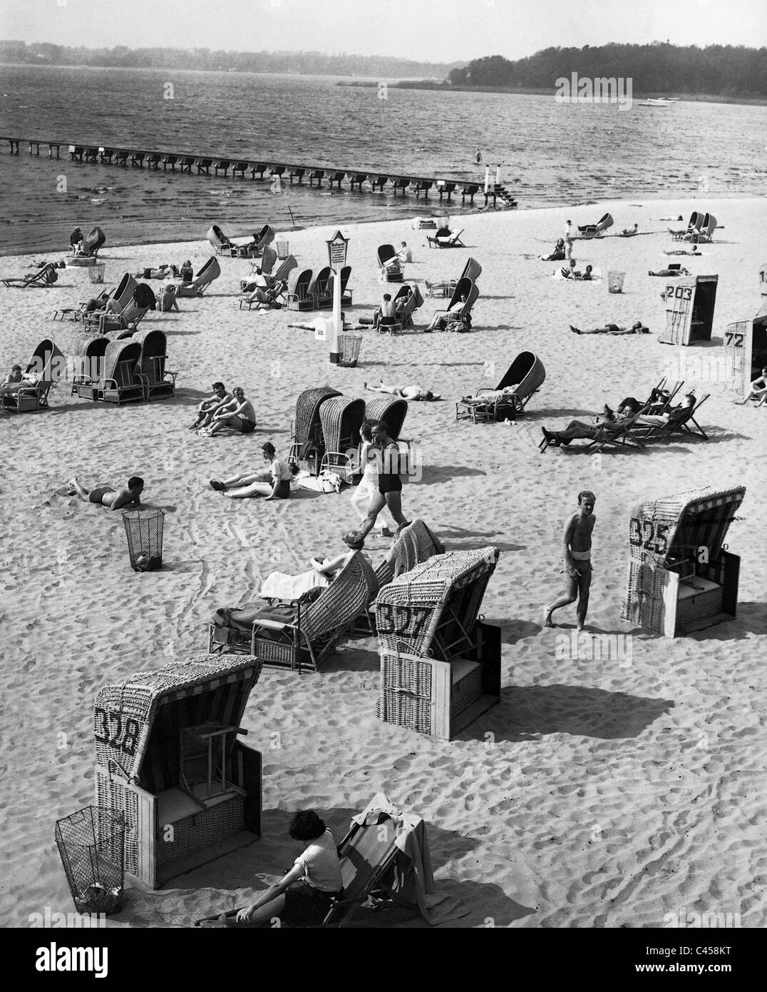 À l'été 1934, Strandbad Wannsee Banque D'Images