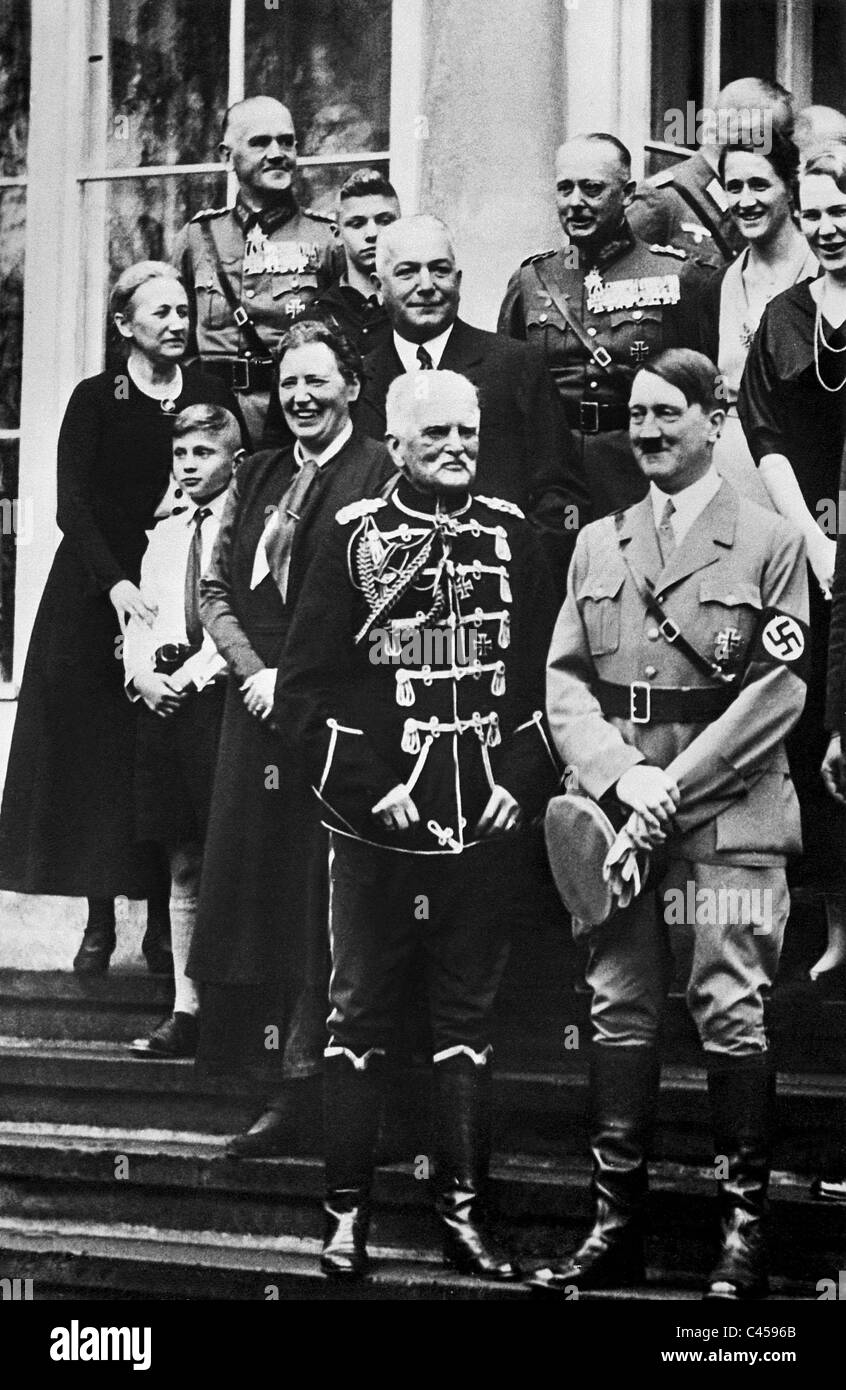 August von Mackensen, Adolf Hitler, von Neurath, von Fritsch et von Blomberg, 1934 Banque D'Images