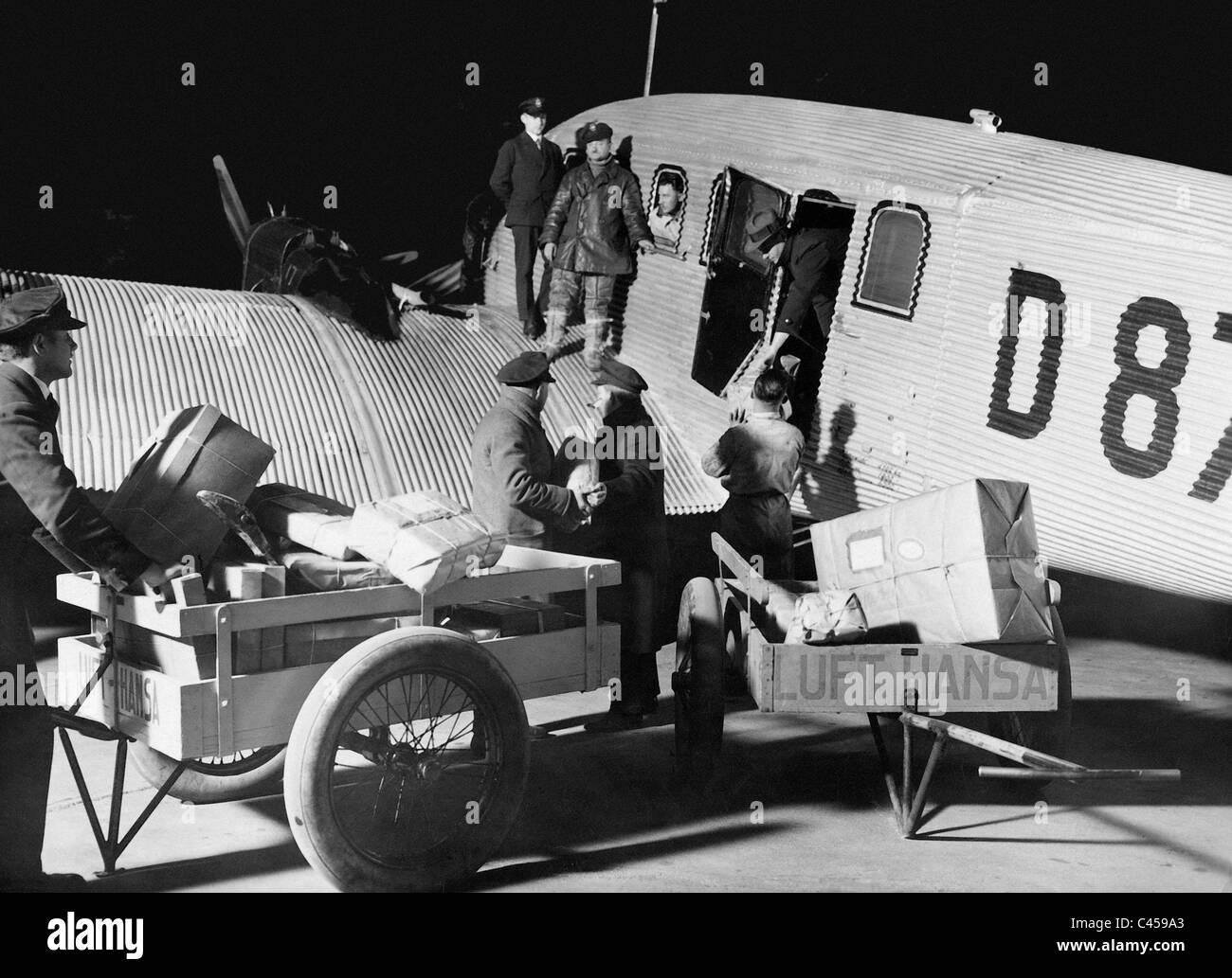 Transport de courrier aérien en Allemagne, 1928 Banque D'Images