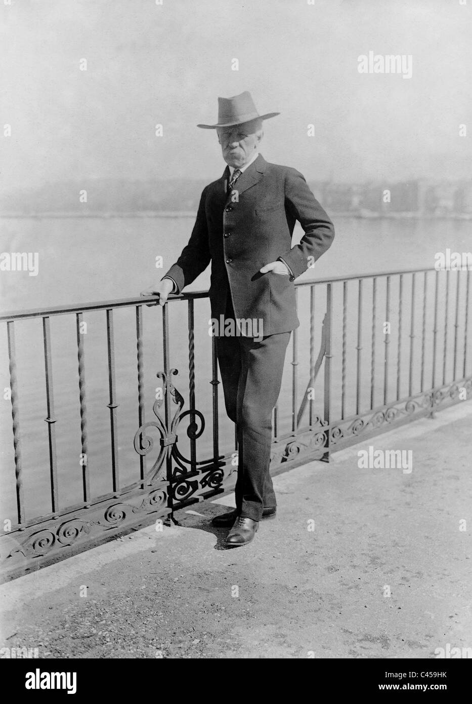 Fridtjof Nansen sur le lac de Genève, 1922 Banque D'Images