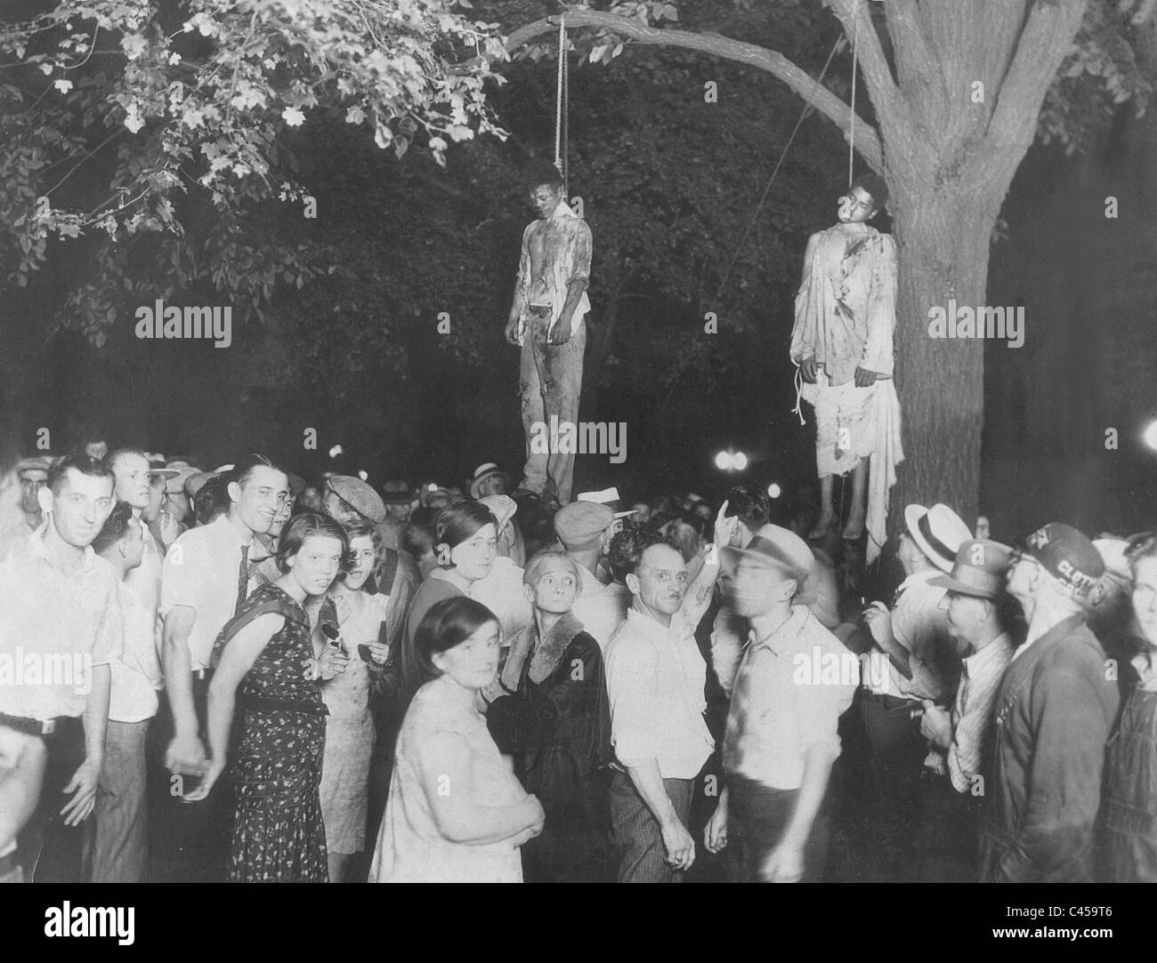 Le lynchage de deux hommes de couleur aux États-Unis, 1934 Banque D'Images