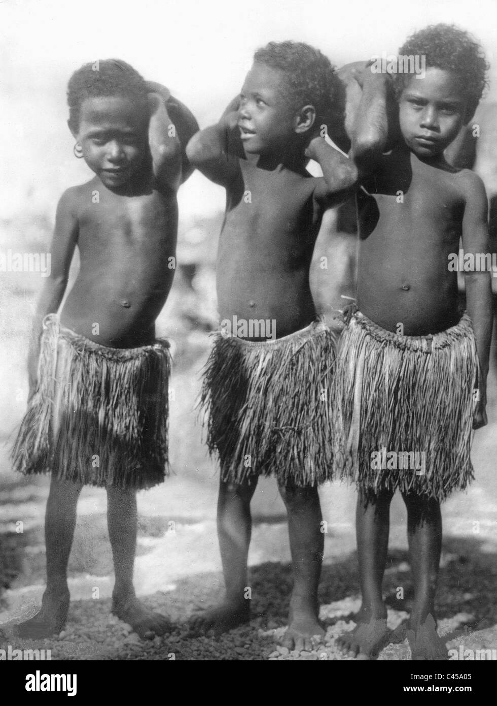 Les jeunes aborigènes de l'Australie, 1930 Banque D'Images