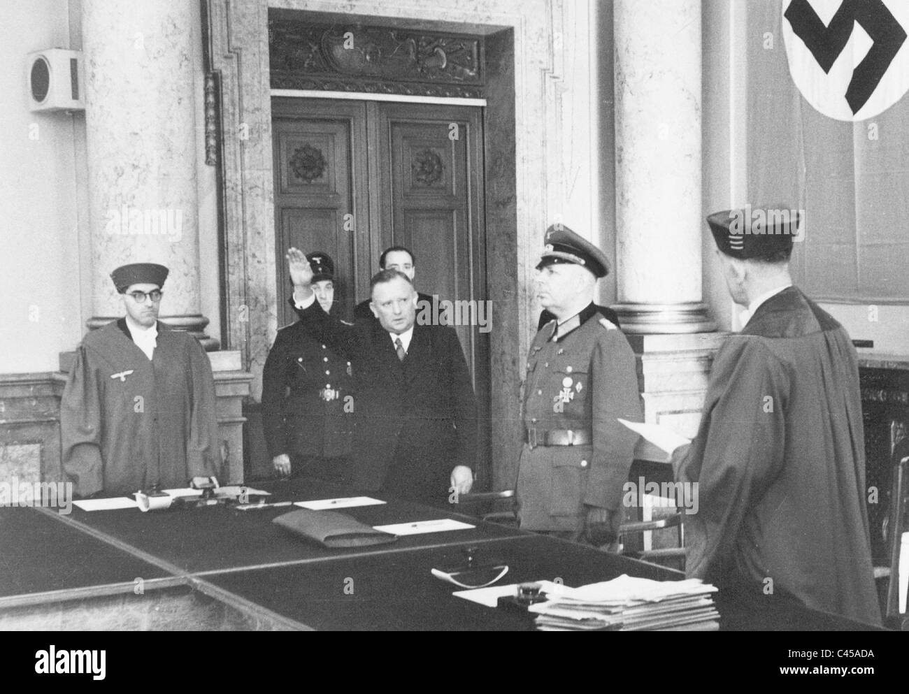 Au procès le tribunal populaire, 1944 Banque D'Images