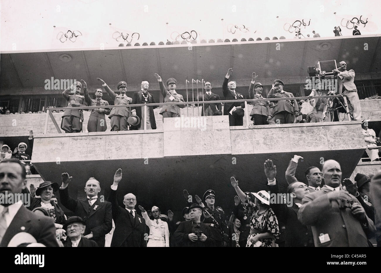 Fuehrer fort à l'ouverture des Jeux Olympiques, 1936 Banque D'Images