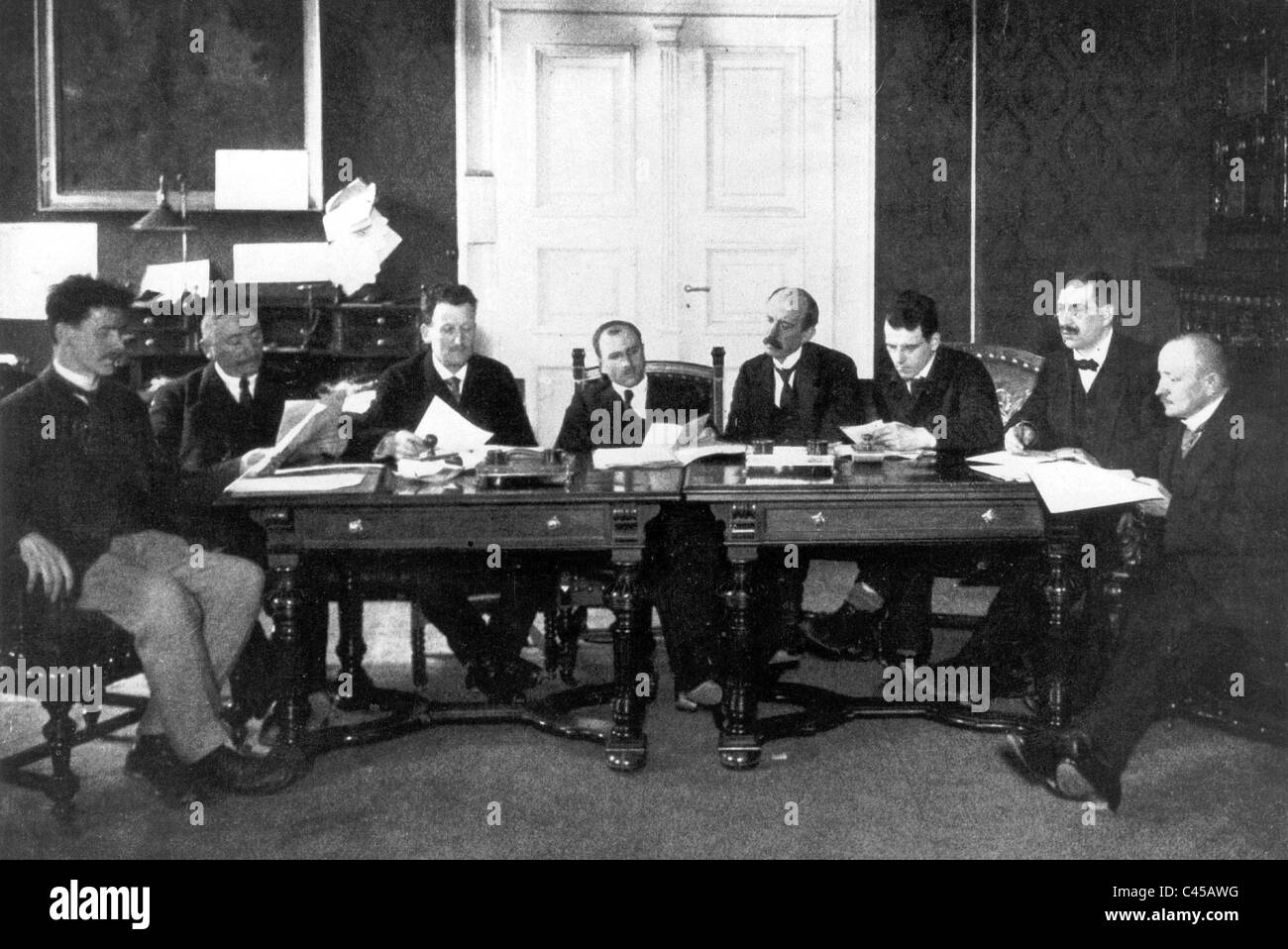 Les membres du conseil d'ouvriers et de soldats à Munich, 1919 Banque D'Images