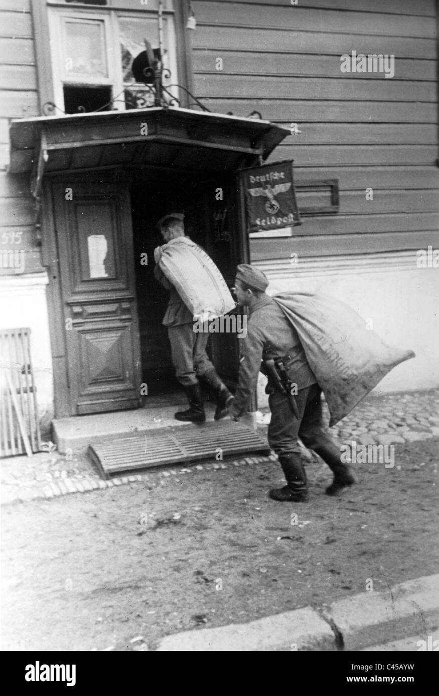 Bureau de poste sur le terrain sur le front de l'Est, 1941 Banque D'Images