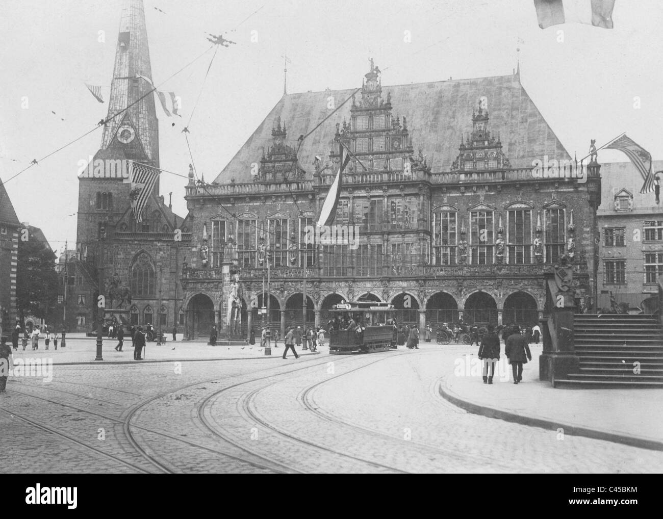 Hôtel de ville de Brême, 1916 Banque D'Images