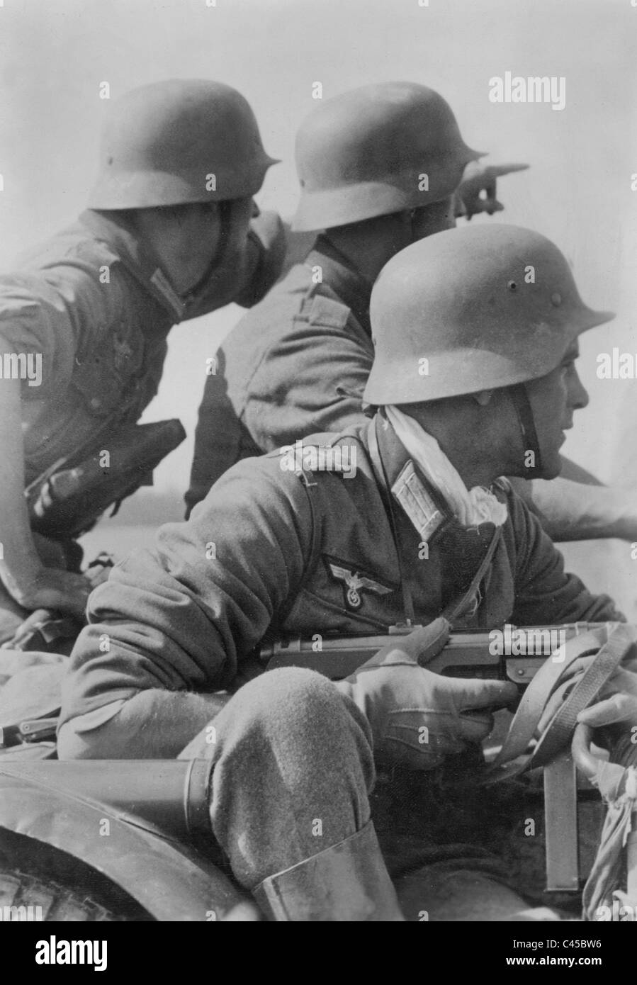 Des soldats allemands nazis sur le front de l'Est, 1941 Banque D'Images