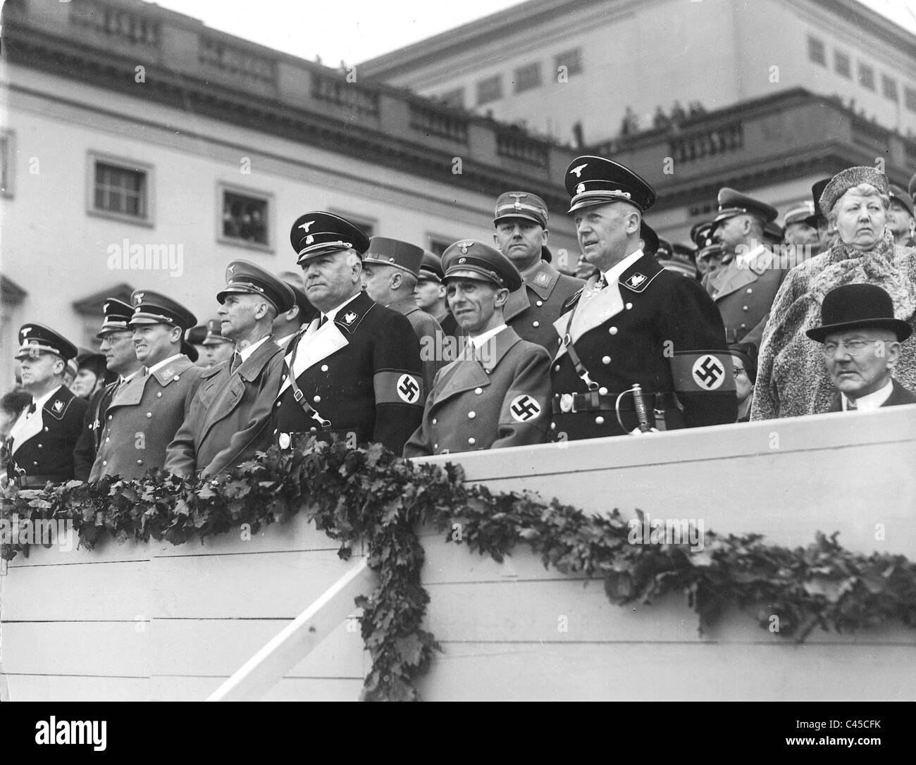 Galerie officielle avec Hitler's cabinet, 1938 Banque D'Images