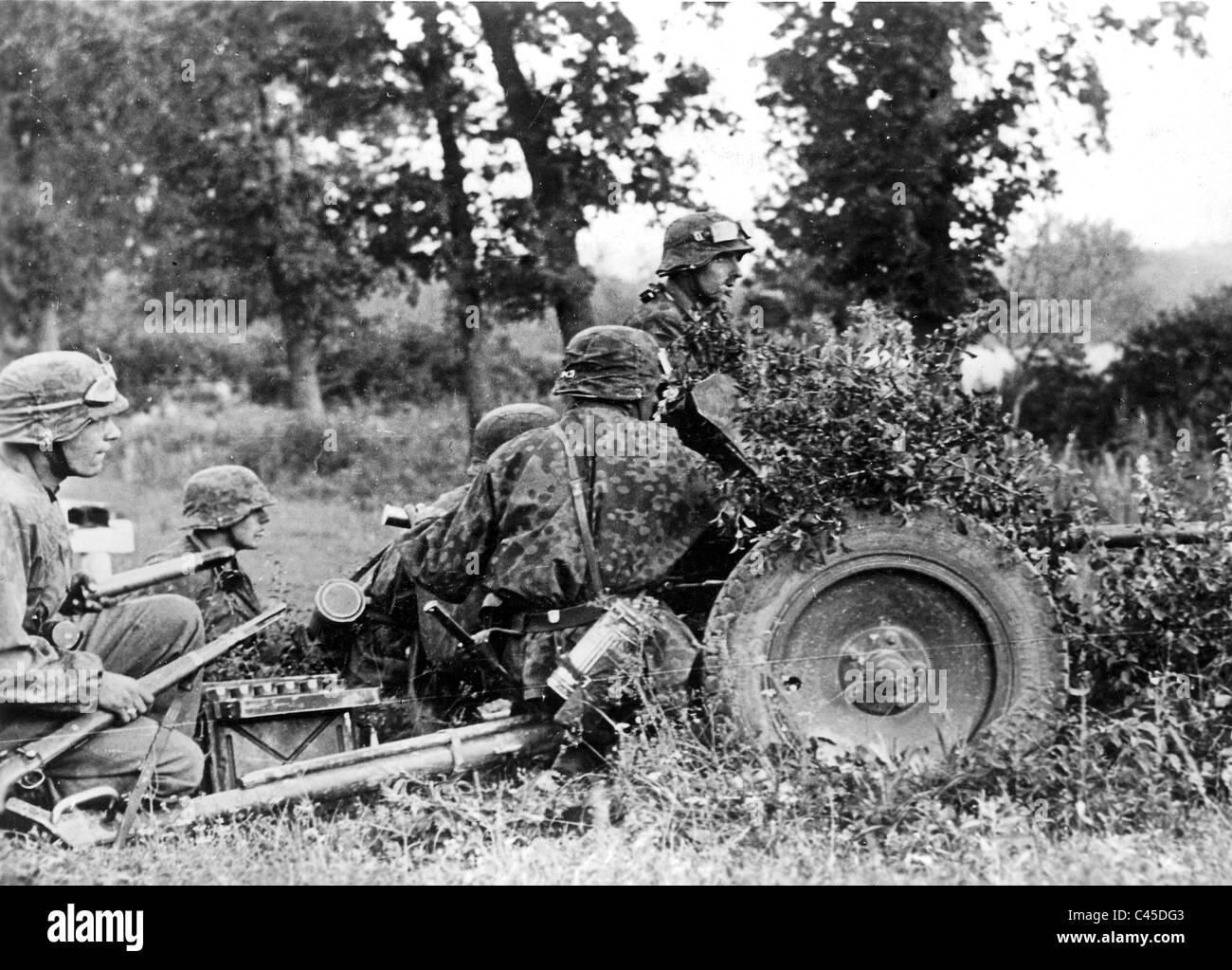Un Allemand 3,7 cm anti-char en Russie Banque D'Images