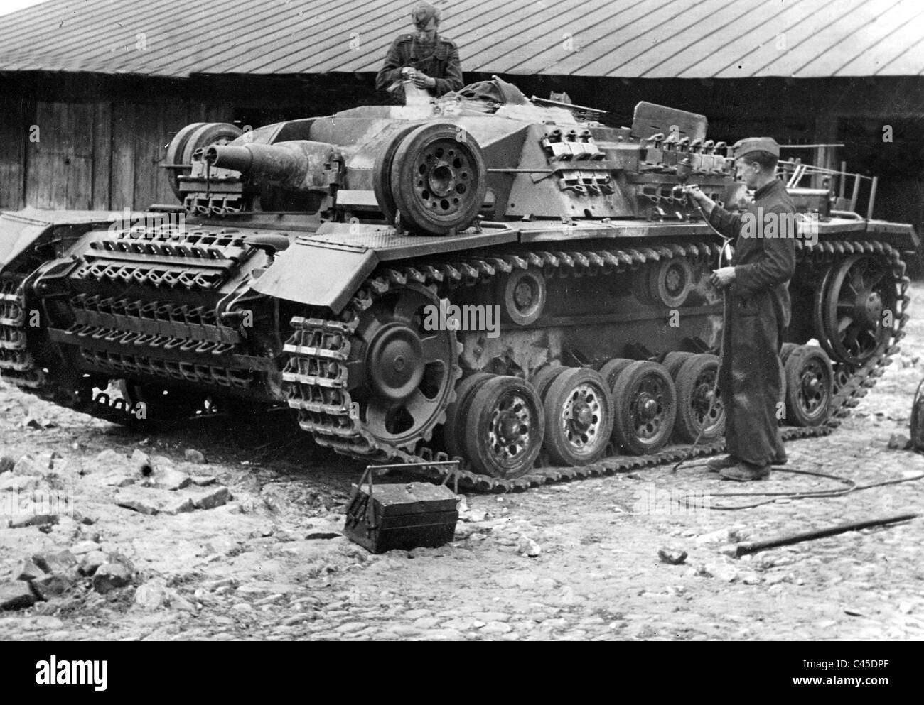 German StuG III avec 7.5cm L24 gun Banque D'Images
