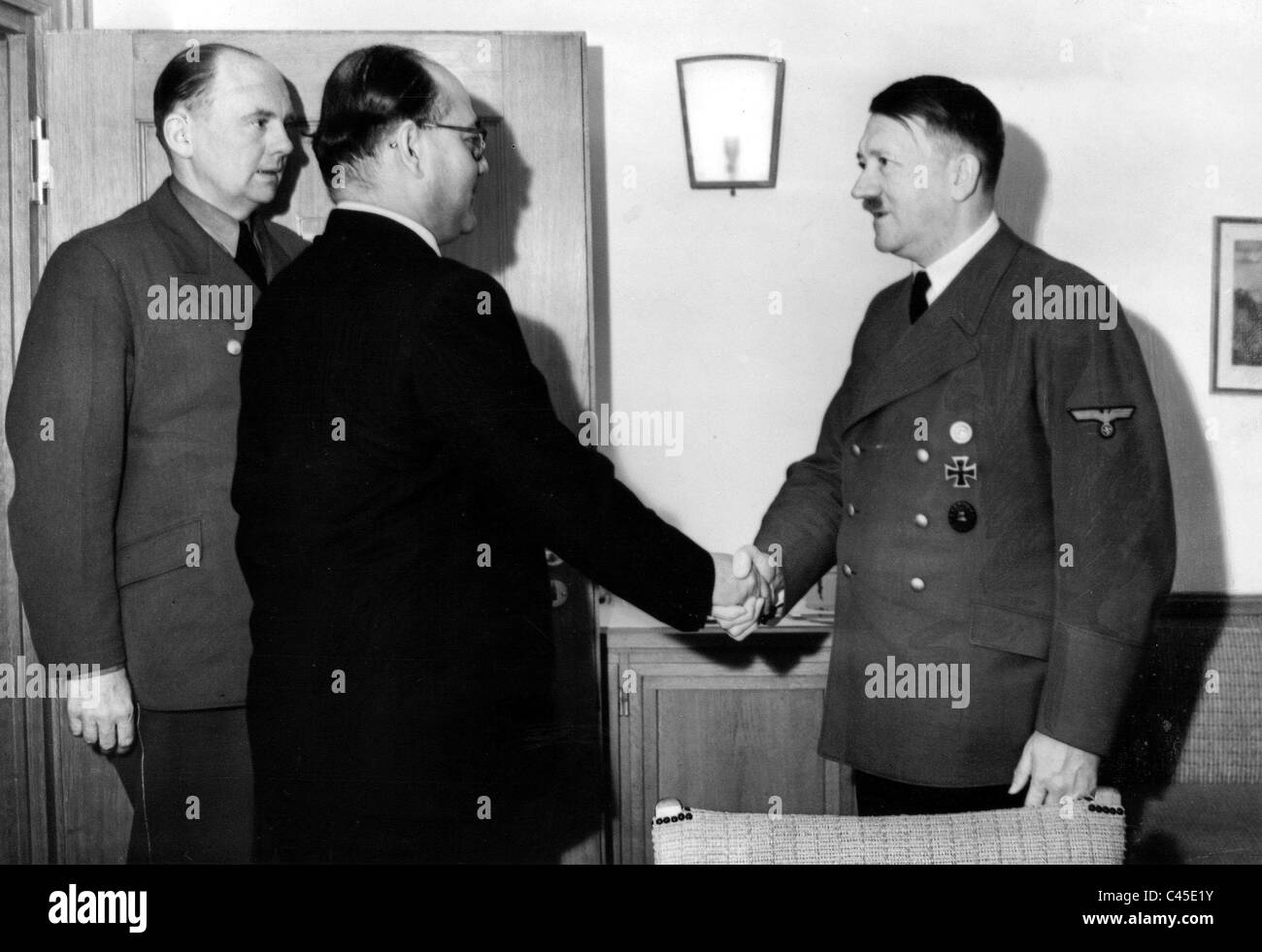 Subhas Chandra Bose de Adolf Hitler Banque D'Images