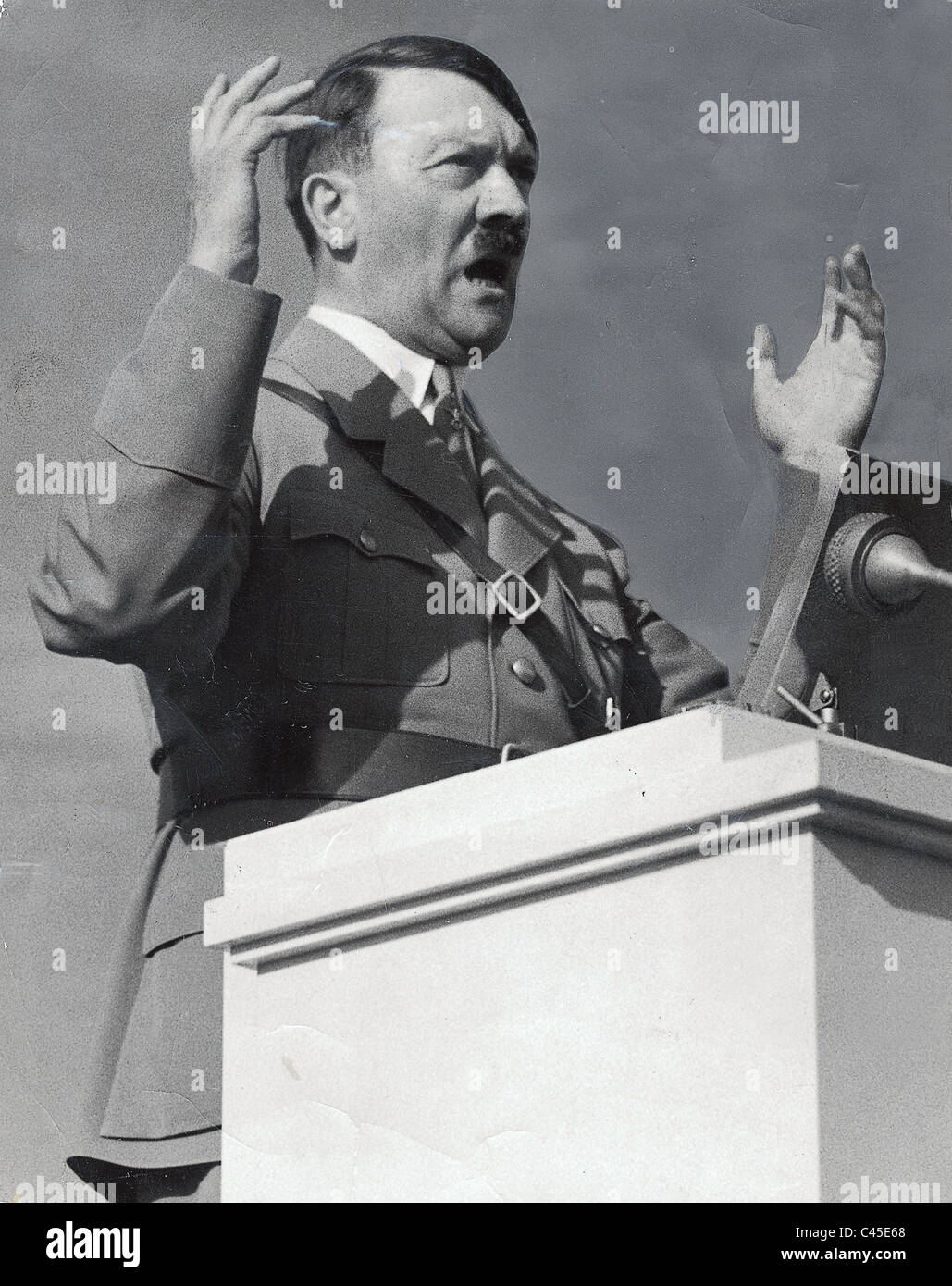 Hitler en tant qu'un orateur 1934 Banque D'Images