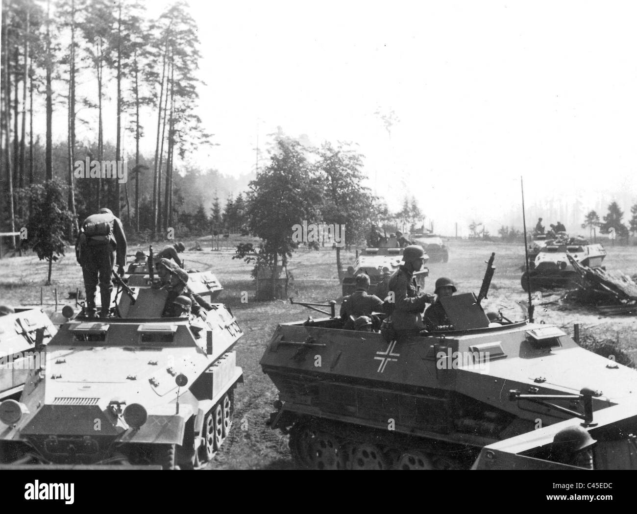 Blindés allemands en Russie Banque D'Images