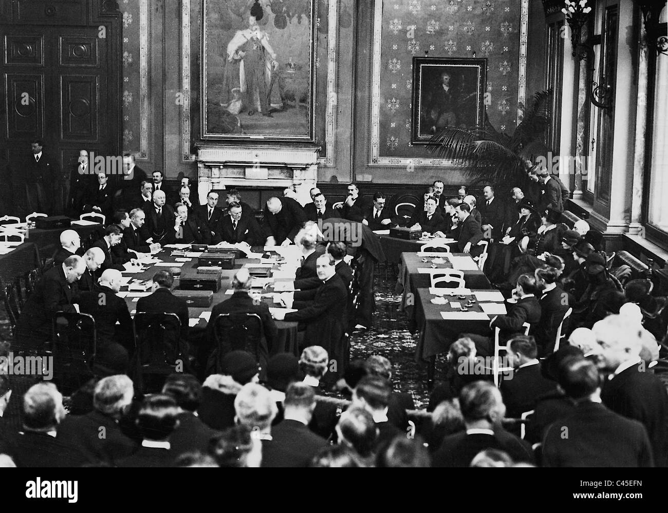 Signature du traité de Locarno à Londres, 1925 Banque D'Images