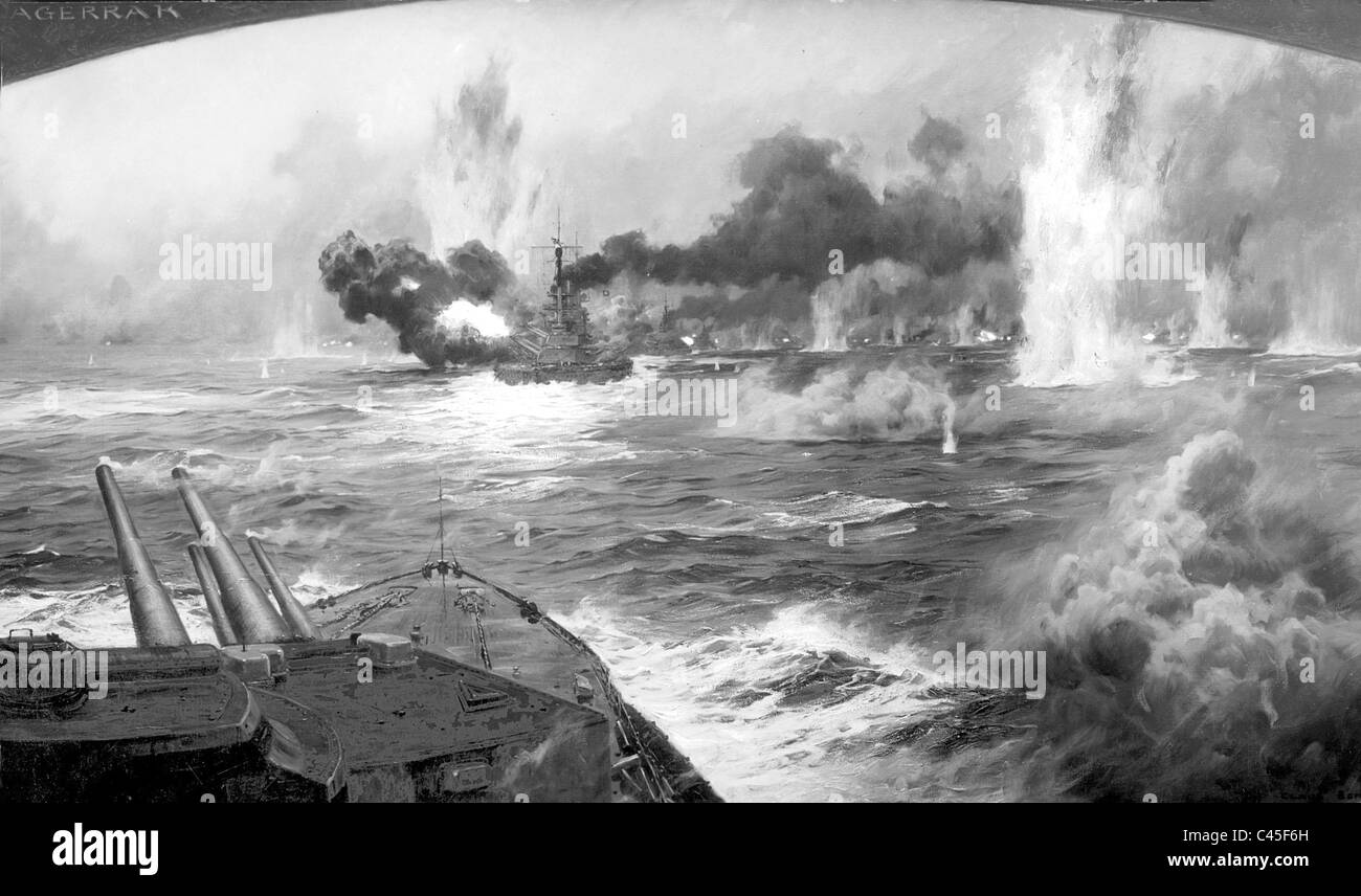 La Première Guerre mondiale : Bataille de Skagerrak, 1916 Banque D'Images