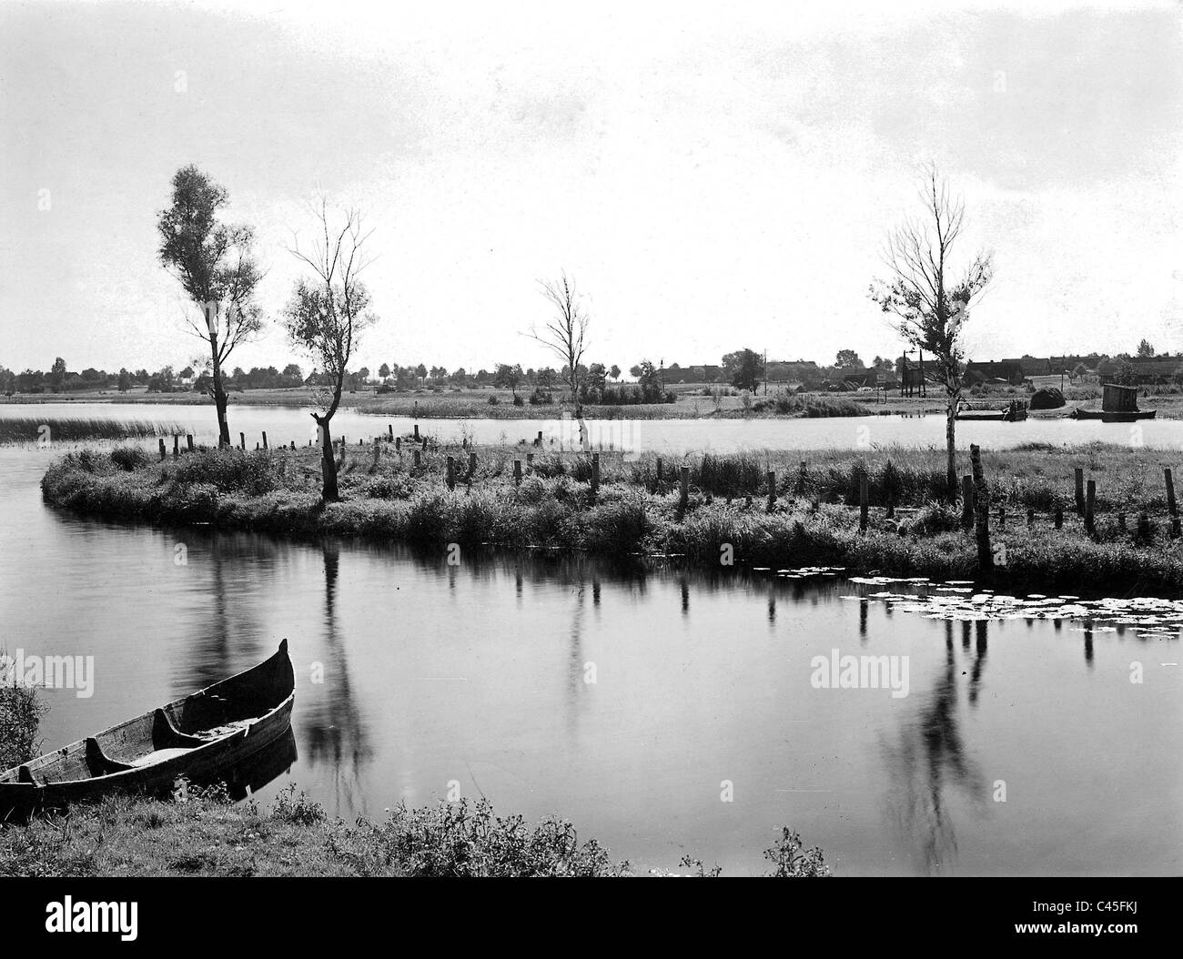 Paysage dans l'Est de la Prusse. Banque D'Images