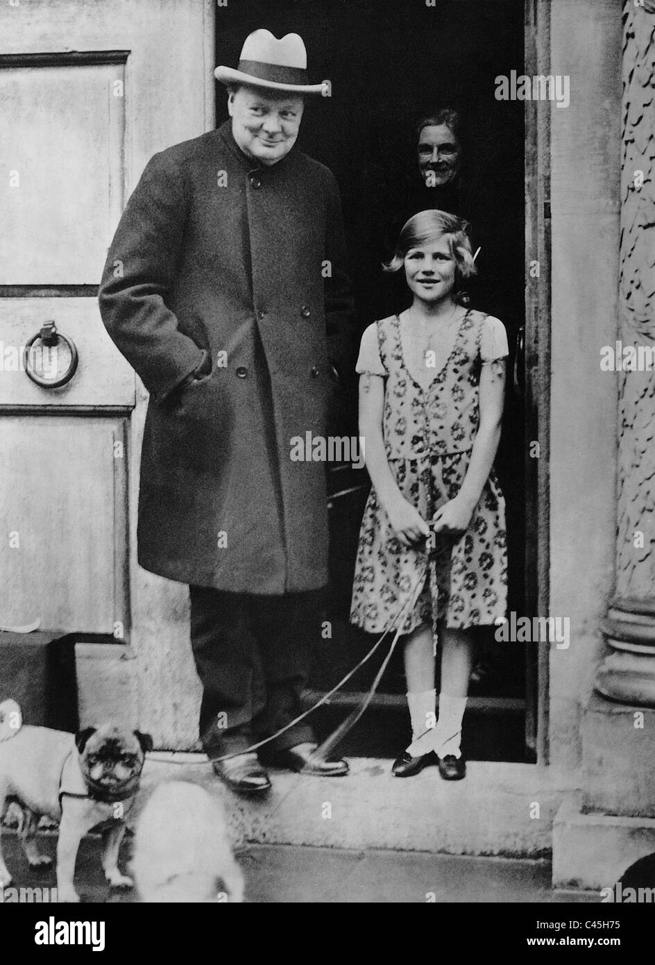 Winston Churchill avec sa fille Marie, 1932 Banque D'Images