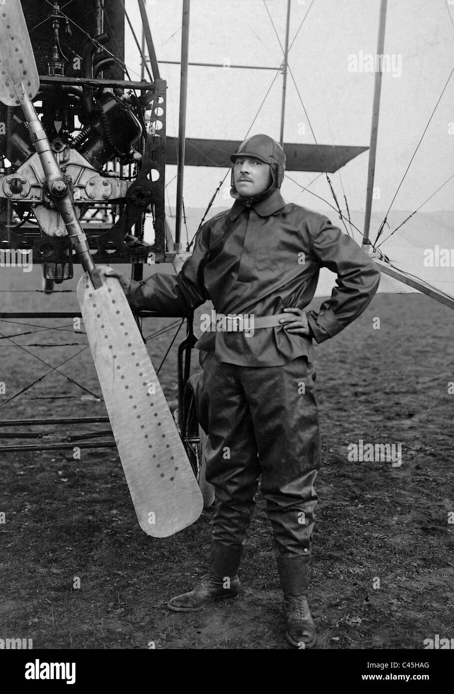 Un pilote d'avion, 1909 Banque D'Images