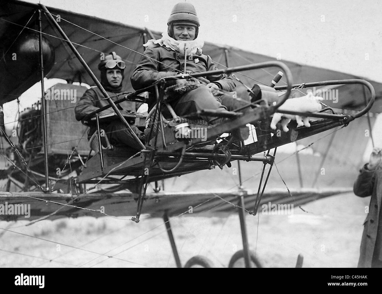 Anton Baierlein Otto dans son biplan, 1912 Banque D'Images