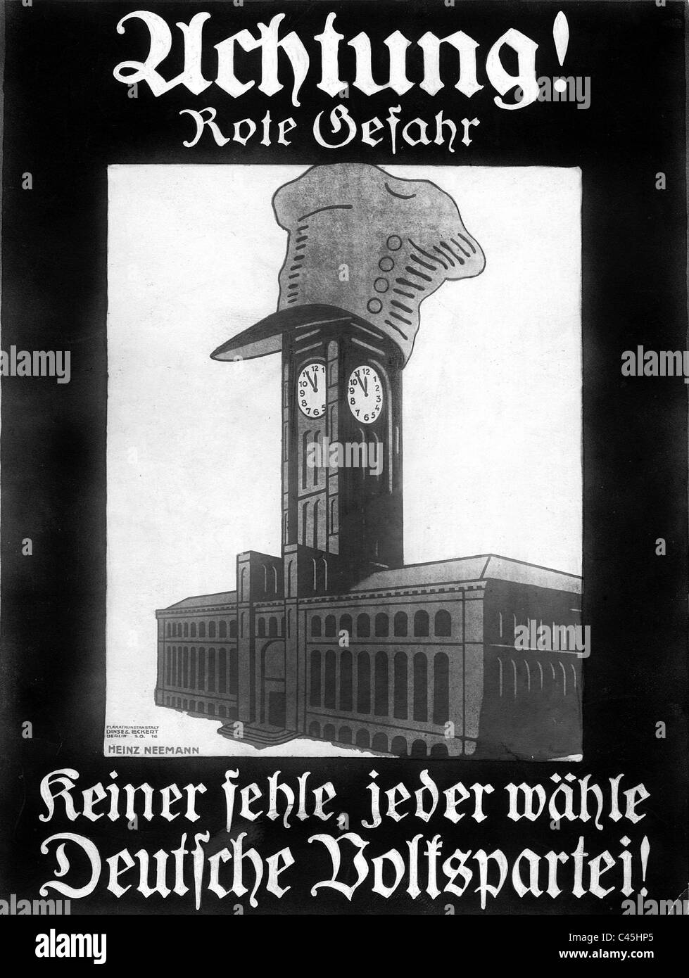 Affiche électorale du DVP Banque D'Images