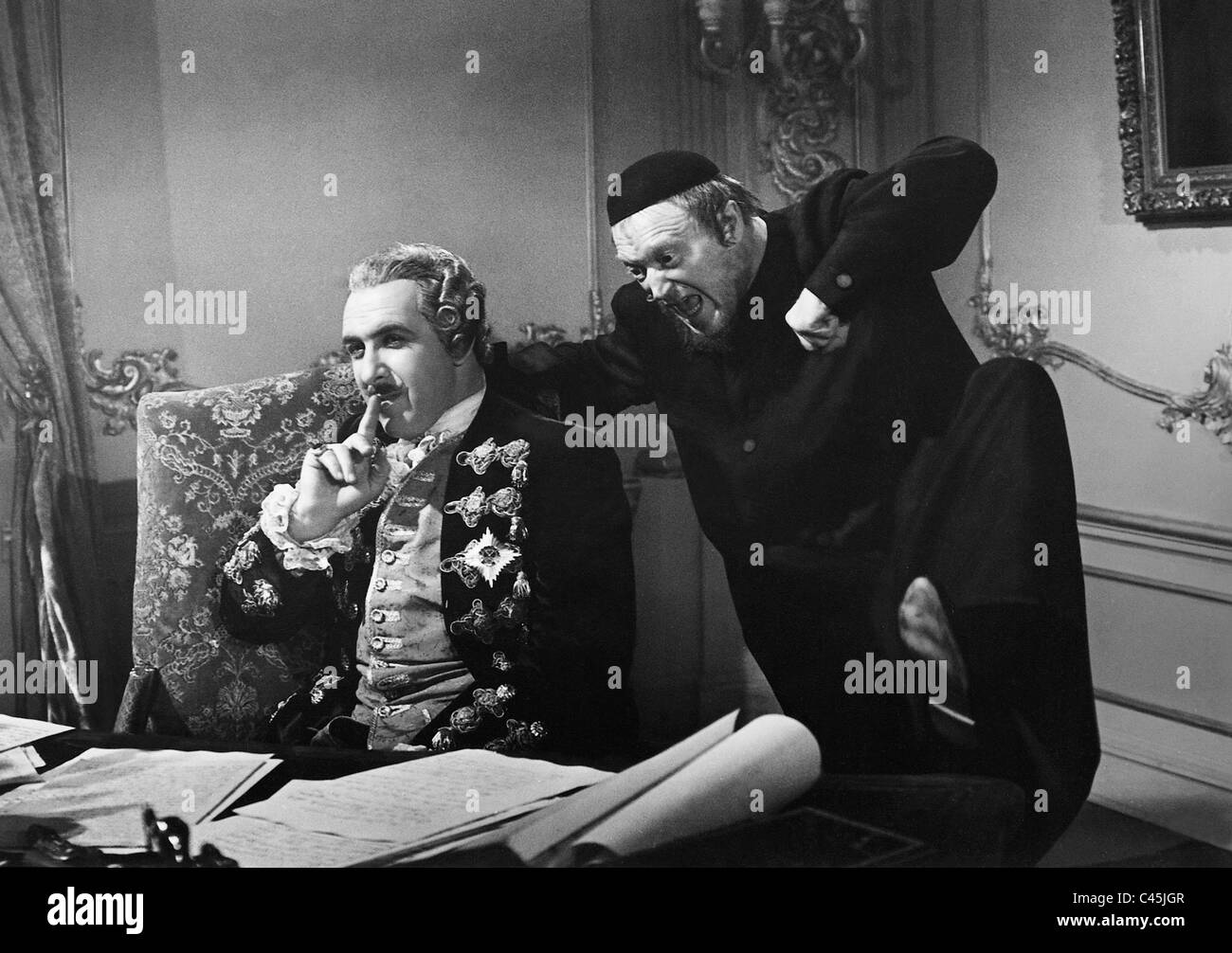 Werner Krauss et Ferdinand Marian dans â ? ?Jud Suess', 1940 Banque D'Images