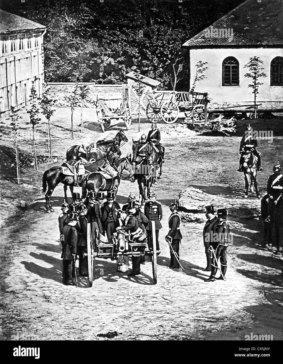 Le roi Guillaume I et l'empereur Napoléon III. Banque D'Images