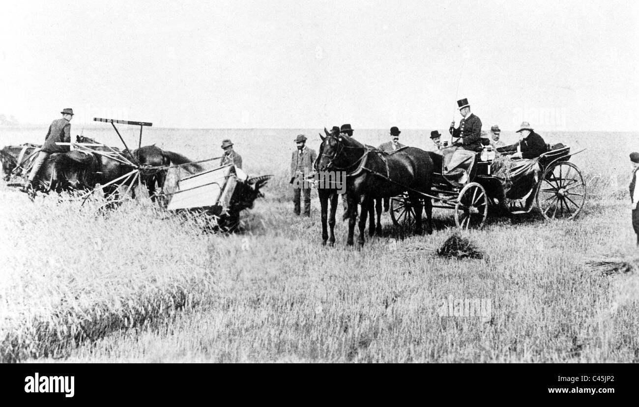 Le prince Otto von Bismarck sur ses terres en Poméranie, 1897 Banque D'Images