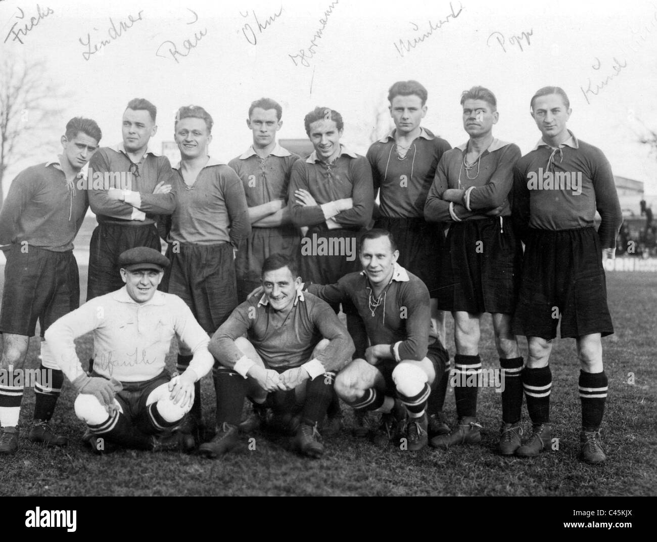 L'équipe de soccer : le 1er club de football Nuremberg Banque D'Images