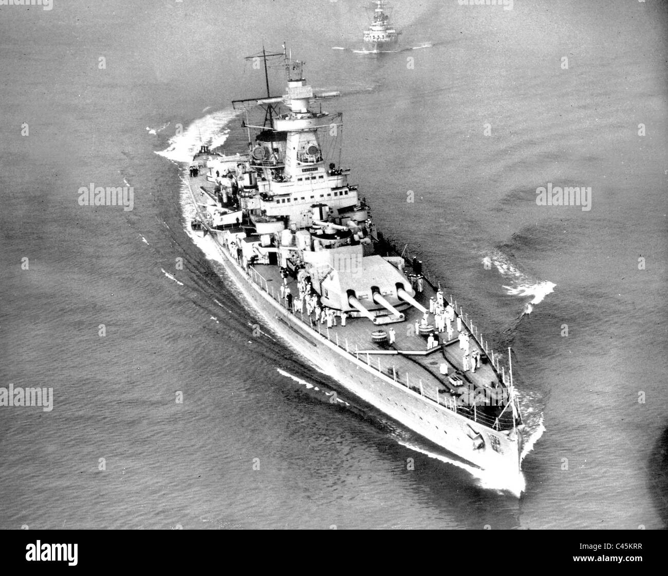 Les cuirassés 'Admiral Graf Spee" et "deutschland, 1939 Banque D'Images