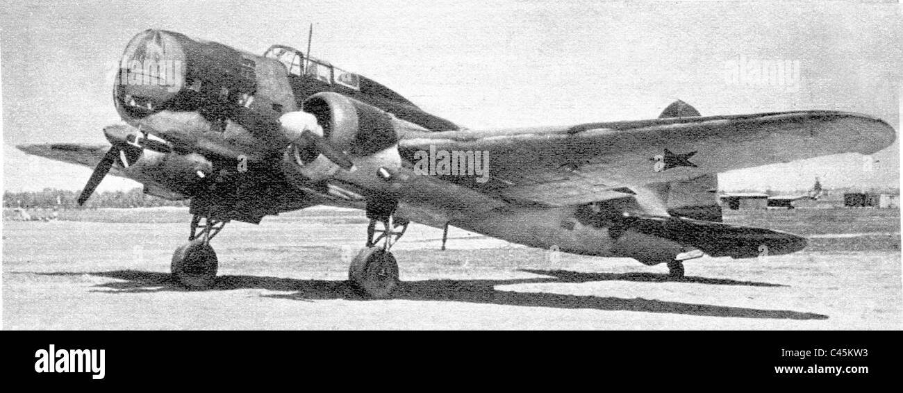 Avion de combat de l'Armée rouge DB-3, 1940 Banque D'Images