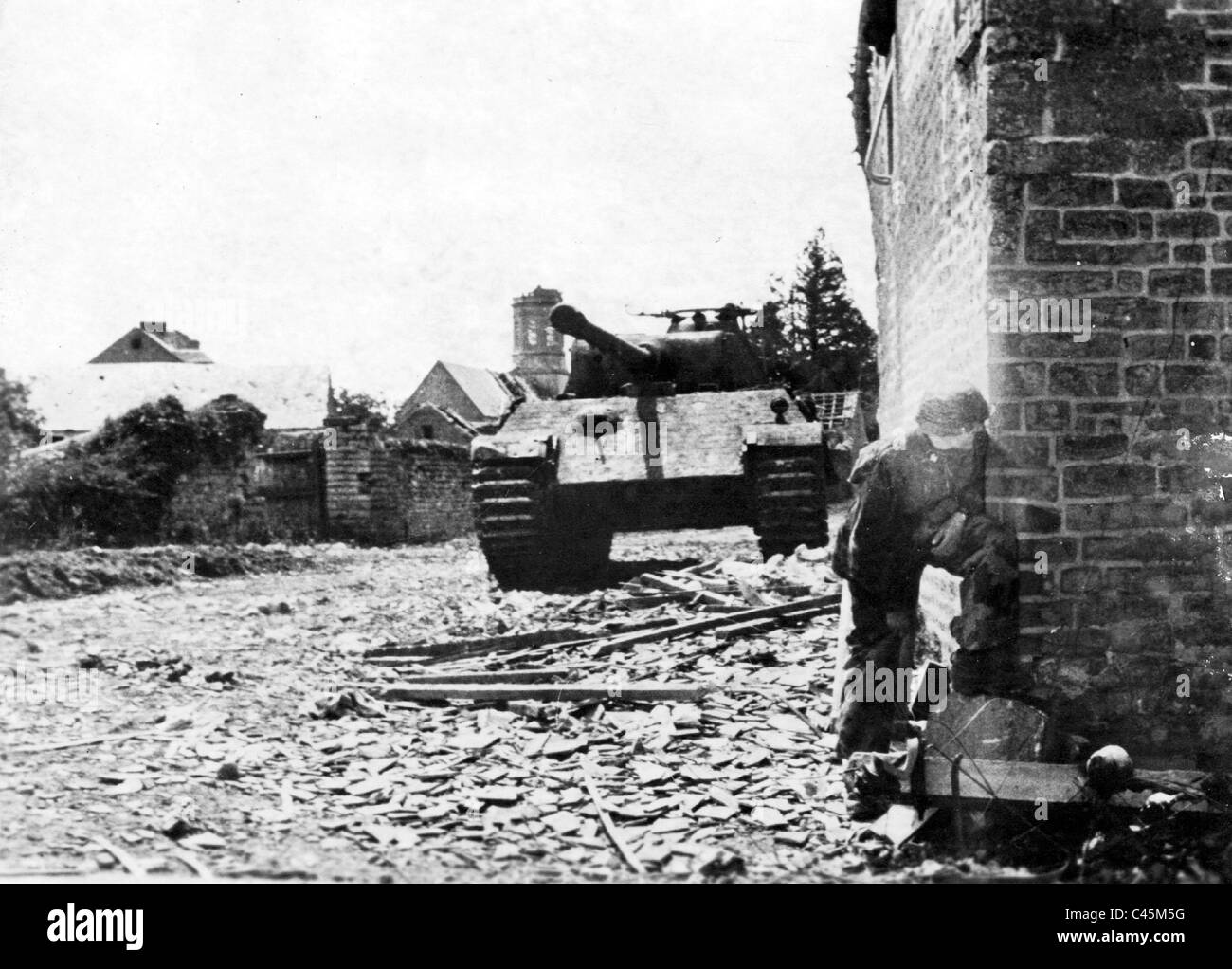 Panther allemand Panzer en Normandie, 1944 Banque D'Images