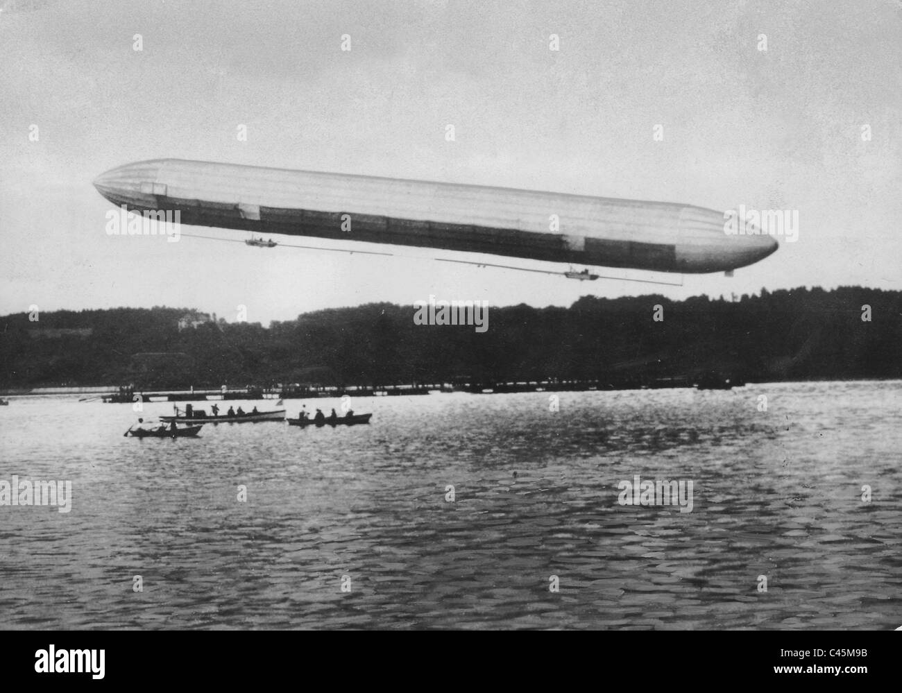 La première ascension du dirigeable Zeppelin LZ '1 ', 1900 Banque D'Images
