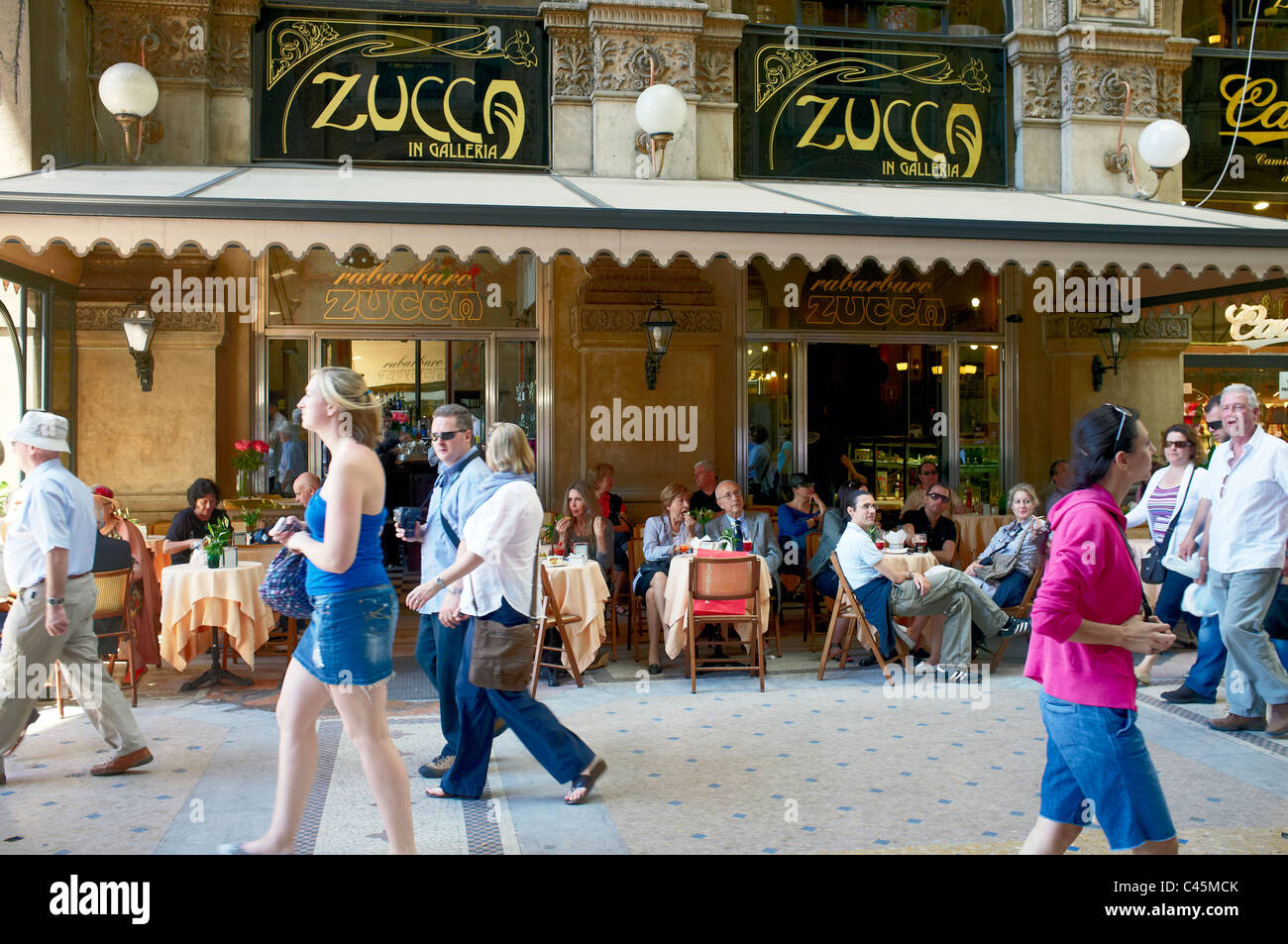 Zucca cafétéria située dans la galerie Vittorio Emanuele II, Milan Banque D'Images