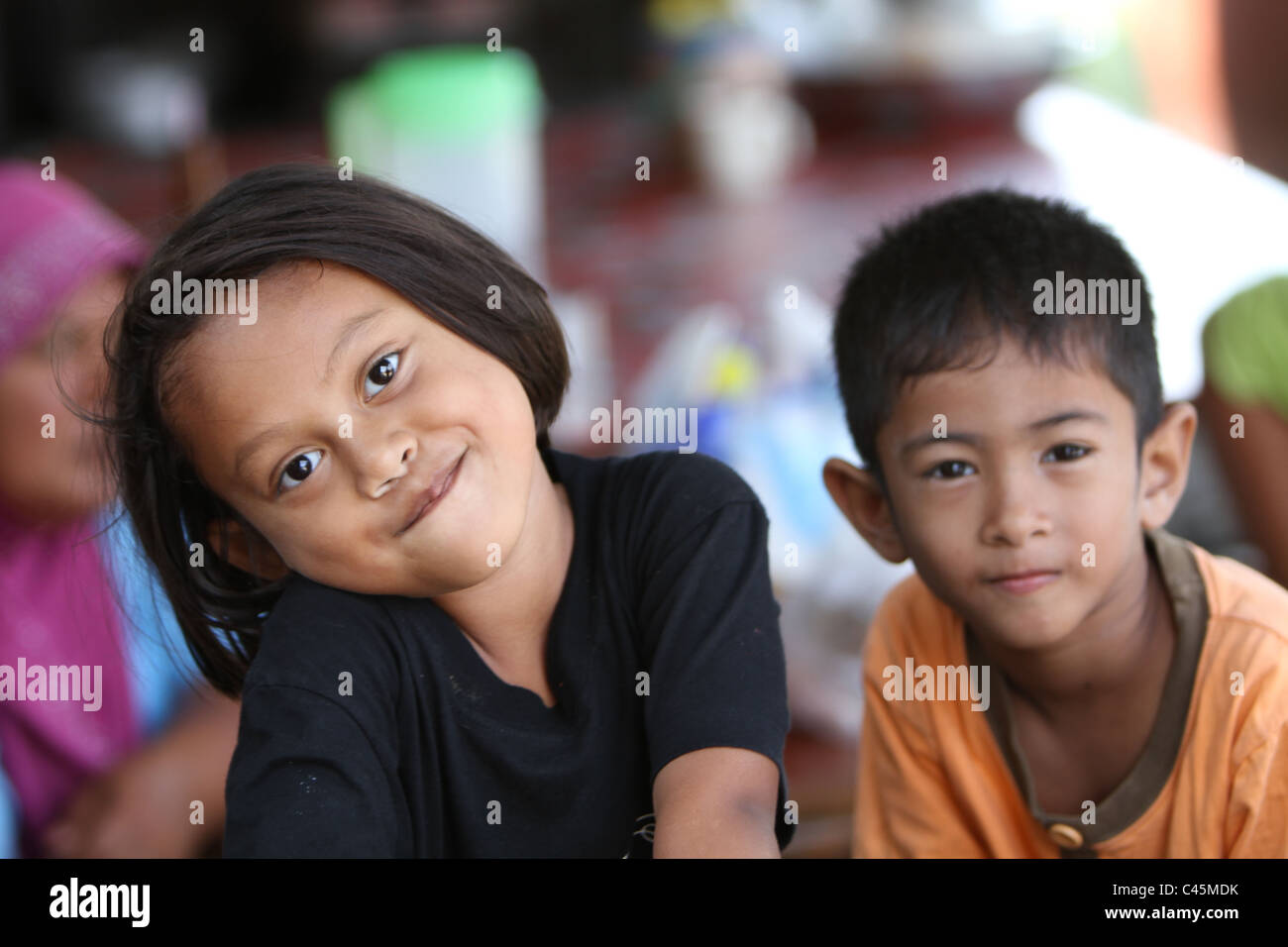 Les enfants thaïlandais dans le sud musulman de la Thaïlande Banque D'Images