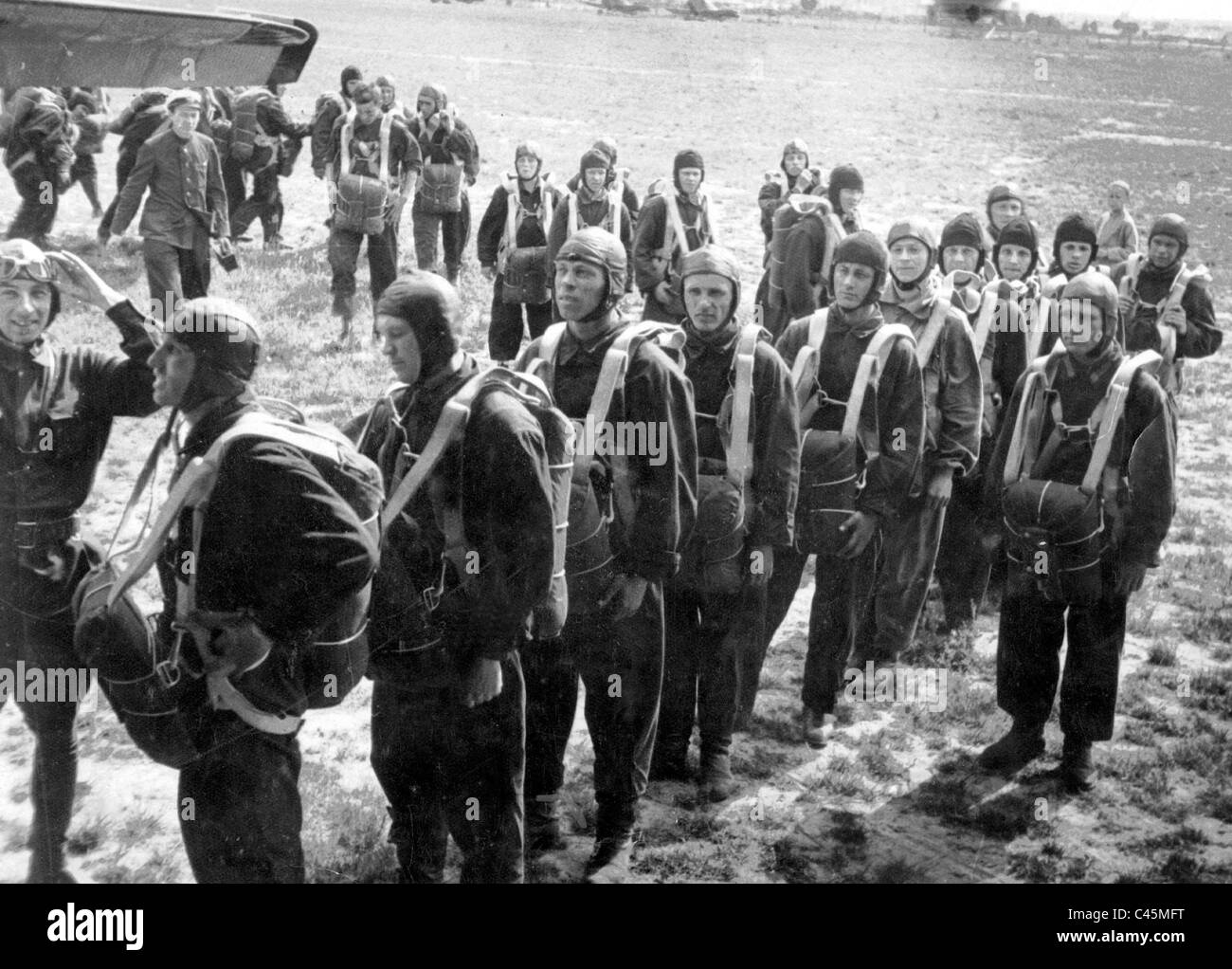 Les parachutistes de l'Armée Rouge en 1934 Banque D'Images