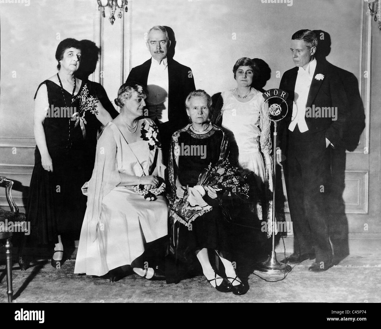 Marie Curie, lors d'un dîner de la Société canadienne du cancer, 1929 Banque D'Images