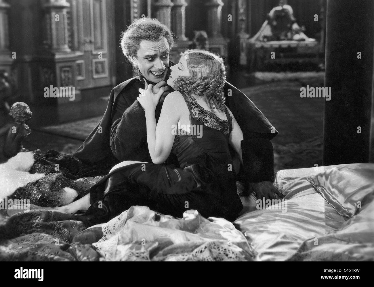 Conrad Veidt et Mary Philbin dans 'l'homme qui rit", 1928 Banque D'Images