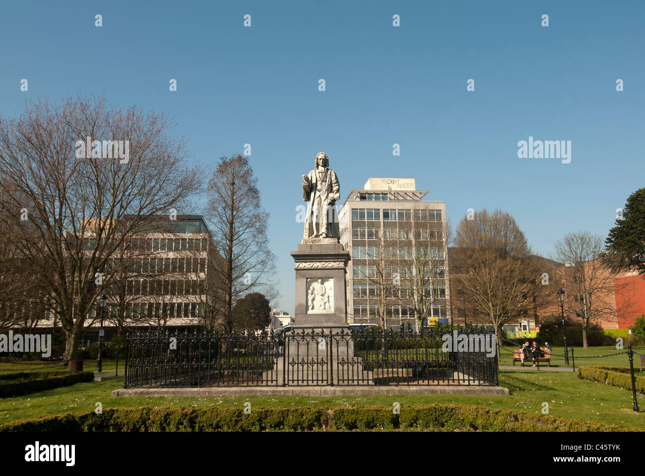 Memorial statue d'Issac Watts Southampton Hampshire UK Banque D'Images